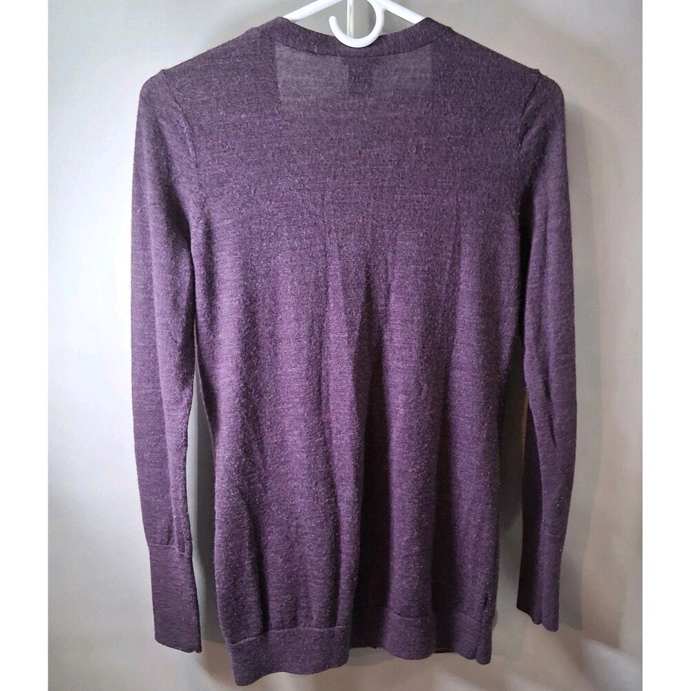 Ann Taylor Plum Wool Blend Longline Cardigan Sweater Size Small Dark Purple - Picture 4 of 7